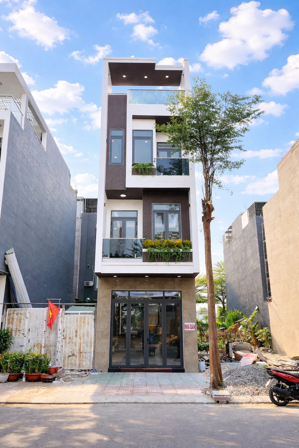 Nhà phố hiện đại 3 tầng tum